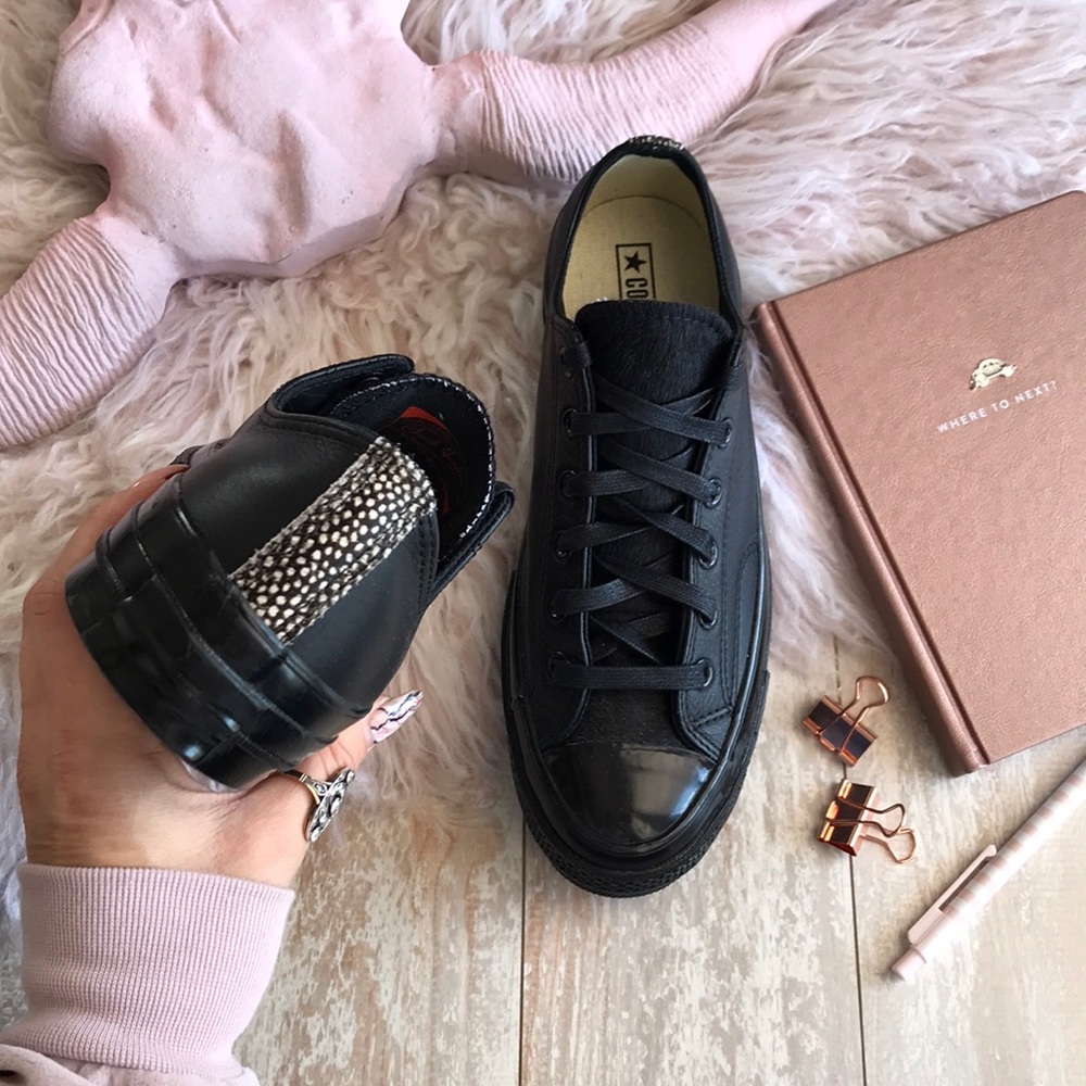 NWT Converse ID Custom Triple Black fur - Picture 3 of 8
